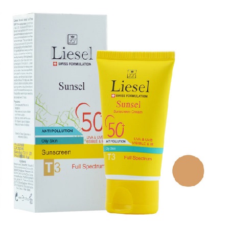 کرم ضد آفتاب رنگی تیره سان سل لایسل پوست چرب و مستعد آکنه